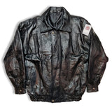 Patch work leather jacket | L/XL