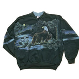 All-over eagle forrest print sweatshirt (XL)
