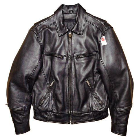 Leather biker jacket (S)