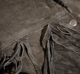 Leather fringe jacket | S/M