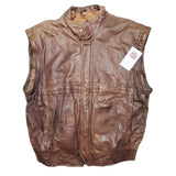 Leather jacket, removable sleeves | M
