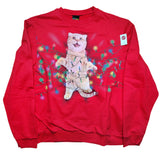 CATmas sweatshirt, LIGHTS UP! (L)