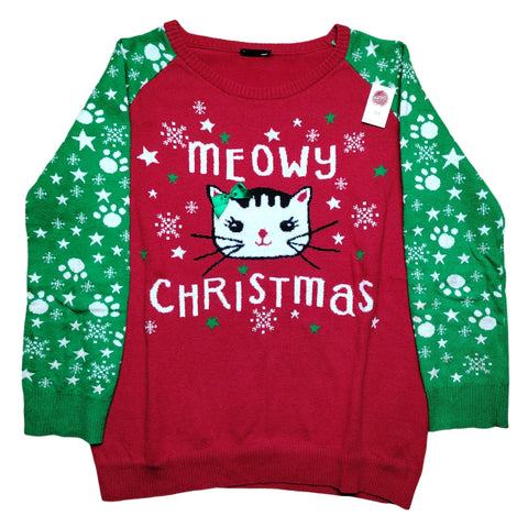 Meowy Christmas sweater (S/M)