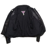 Biker fringe leather jacket | M