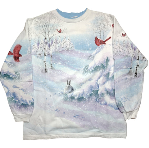 All-over winter novelty sweatshirt (L)